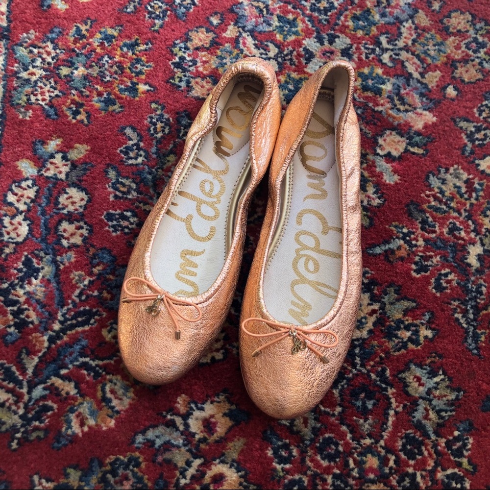 NEW Sam Edelman Felicia copper penny leather flats